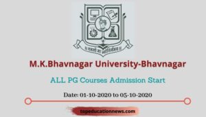 M.K.Bhavnagar University Pg Admission