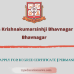 M.K.Bhavnagar University Degree Certificate