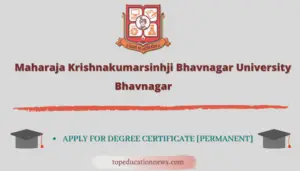 M.K.Bhavnagar University Degree Registration