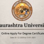 Saurashtra University Degree Certificate