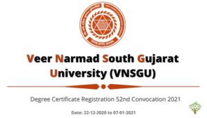 Veer Narmad South Gujarat University (VNSGU) Degree Form