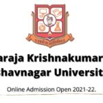 MKBU-M.K.Bhavnagar University Online Admission Open 2021-22.