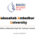 Dr. Babasaheb Ambedkar Open University Admission 2021.