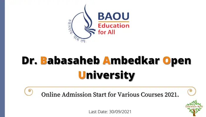 Dr. Babasaheb Ambedkar Open University Admission 2021.