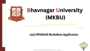 Bhavnagar University (MKBU) 54(3) Marksheet Form