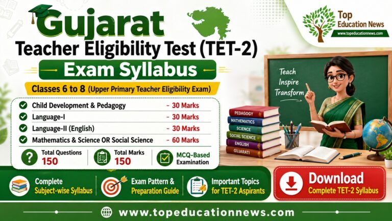 Gujarat TET-2 exam syllabus